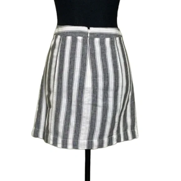 EUC Madewell Striped Lace-Up Mini Skirt (T) - Picture 7 of 13